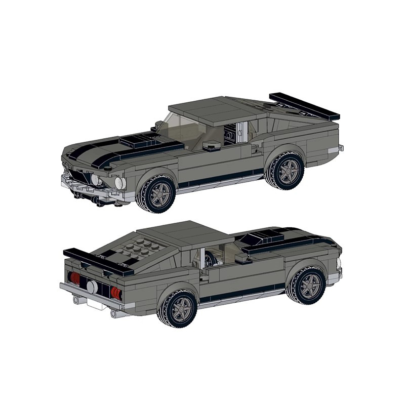 Picture of MOC-71725 compatible with Lego speed Series 8 grid racing car Ford wild horse Boss assembled building blocks model for men