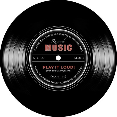 Picture of Cross-border Retro Fashion Personalized Music Vinyl Records Round Non-slip Living Room Bedroom Stool Floor Mat Carpet