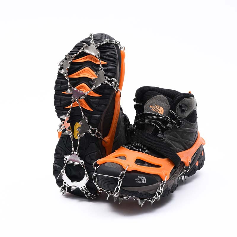 Picture of SOURCE Factory 24 teeth outdoor ice snow non-slip crampons 201 stainless steel welding non-slip shoe cover ice grip