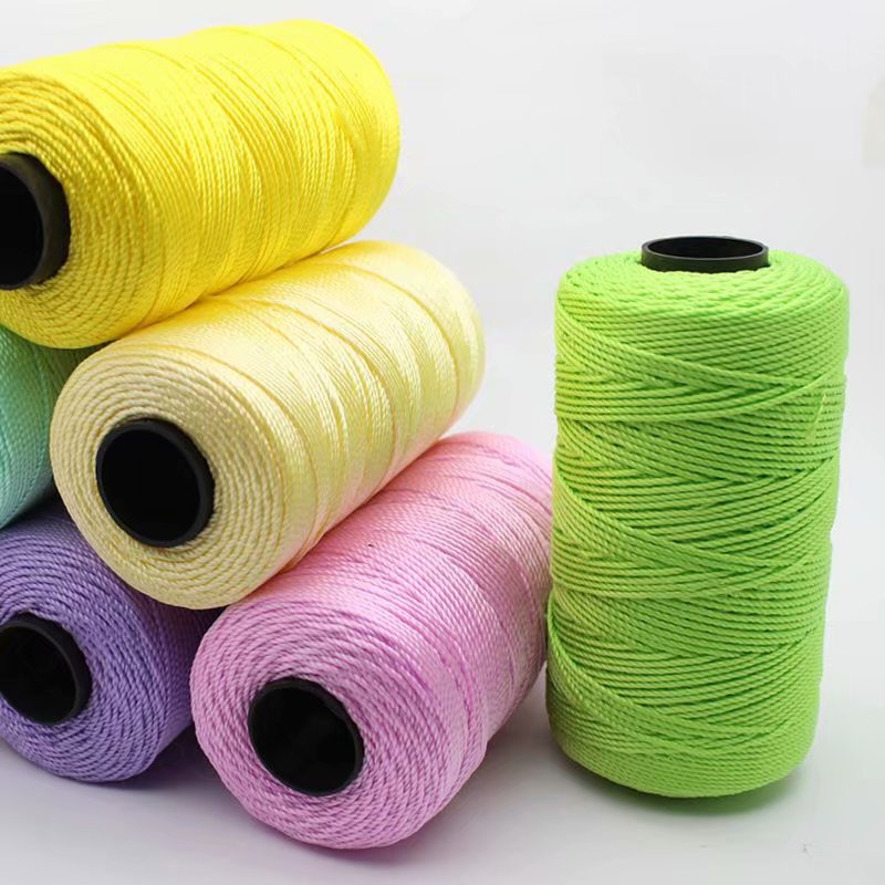 Strands 3-Strand Ice Silk Ice Linen Light Body Thread Sun Hat Hand-Knitted DIY Crochet Bag Cushion Hollow Thread Bright Silk Thread