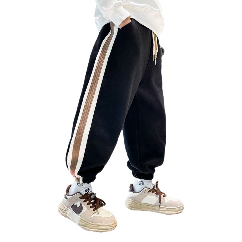 Boys' Korean-style Pants Spring and Autumn 2023 New Mid-large Children's Stylish Pants Casual Foot Pants Fashion Street-blowing Trendy