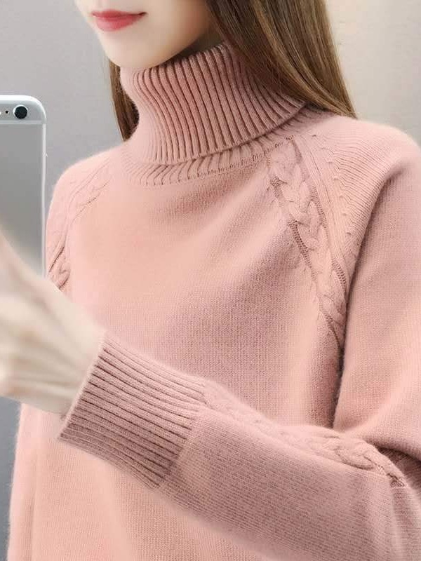 Picture of Lazy Style Turtleneck Women's Sweater Loose Outer Wear 2023 New Autumn and Winter Bottoming Shirt Thickeneded Top