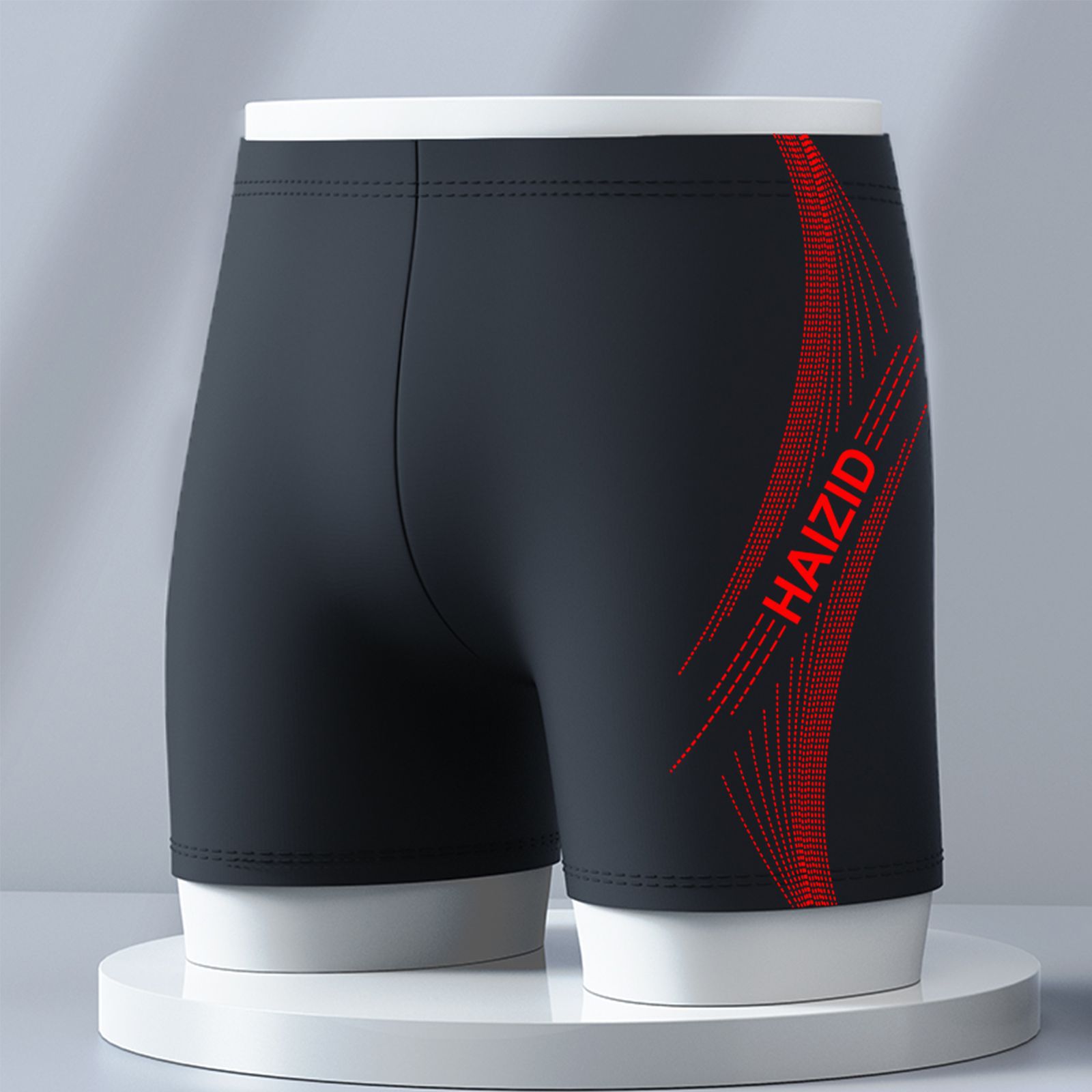 Picture of Men's Swimming Trunks Anti-Embarrassment Boxer Beach Swimming Trunks Men's Hot Spring Pants New Loose Professional Swimming Men's Swimming Trunks