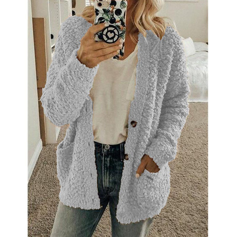 Picture of EBAY Amazon wish2024 autumn and winter explosions European and American women's fashion casual lamb coat plus size