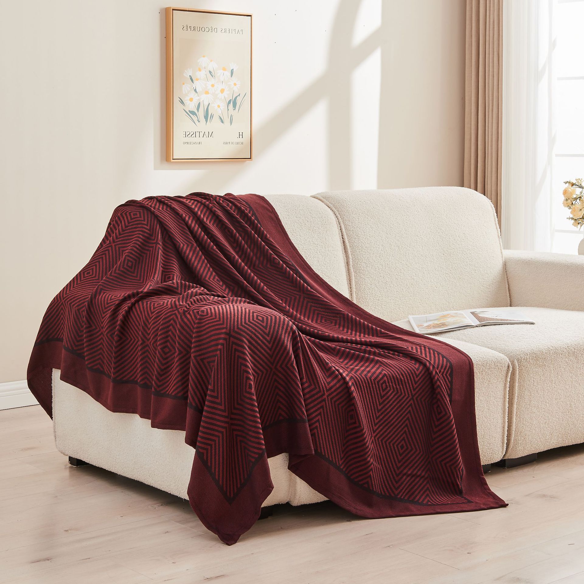 Picture of Factory Wholesale Aviation Blanket Aircraft Blanket First Class Blanket Office Summer Nap Air-conditioning Blanket Gift Blanket Blanket