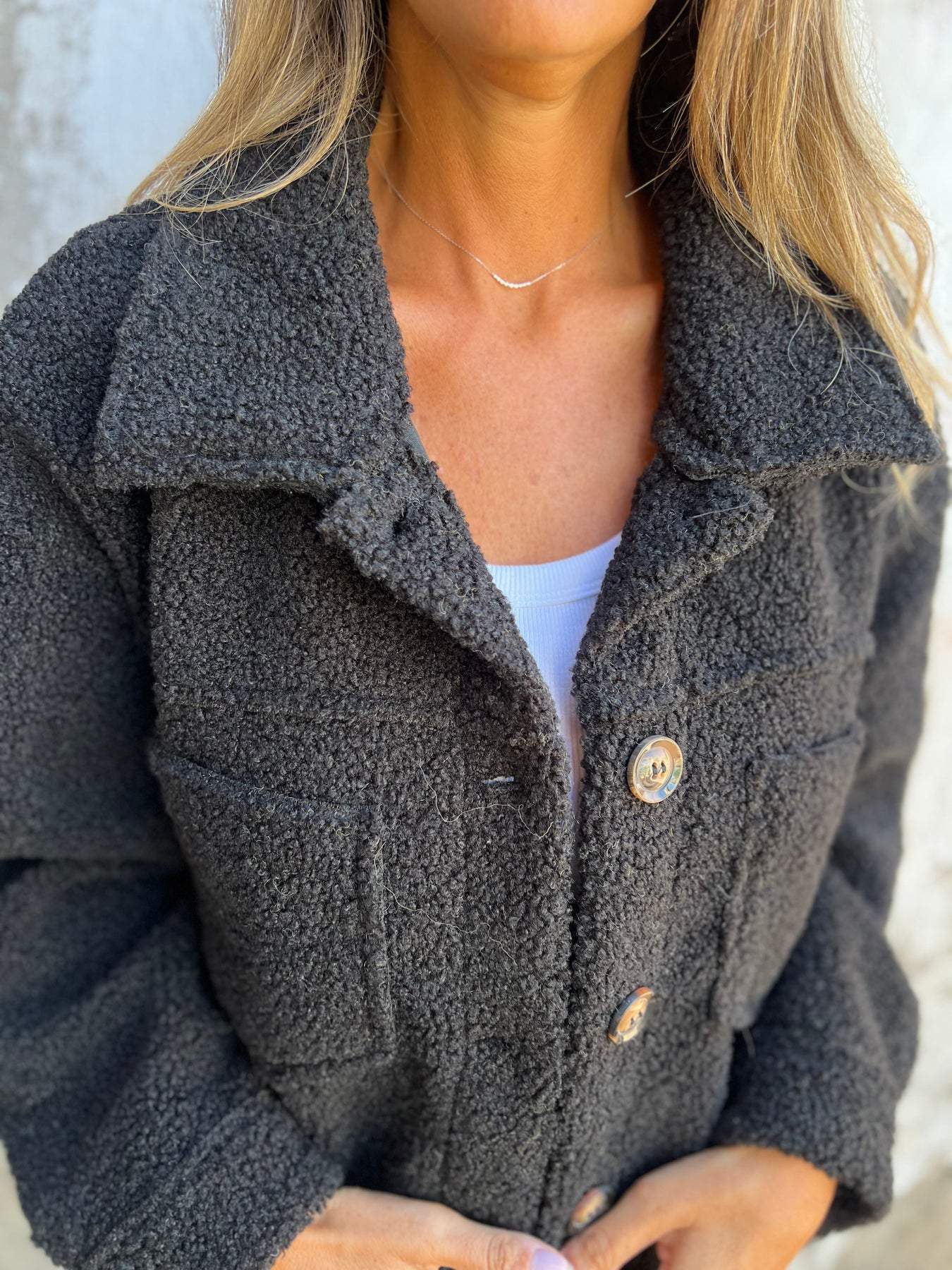 Picture of 2024 Independent Station New Amazon AliExpress-Fall/Winter Lapel Single-breasted Lamb Wool Jacket