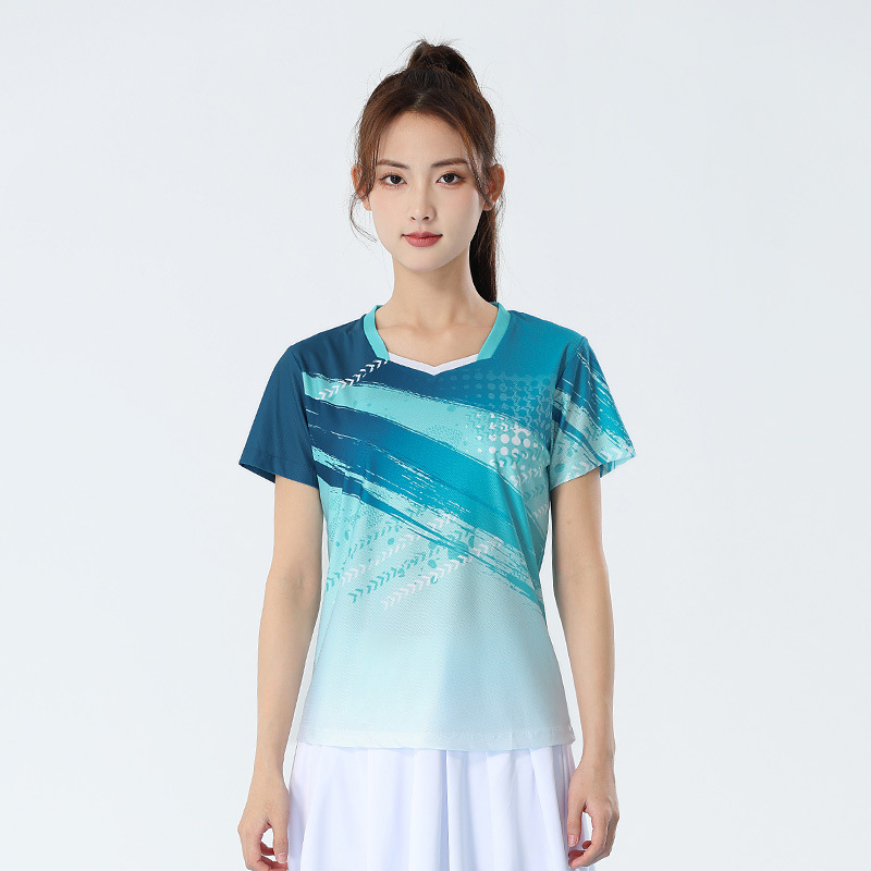 Picture of 2025 New Badminton Suit Women's Suit Quick-Drying Korean Version Men's Volleyball Table Tennis Game Training Team Suit Printing