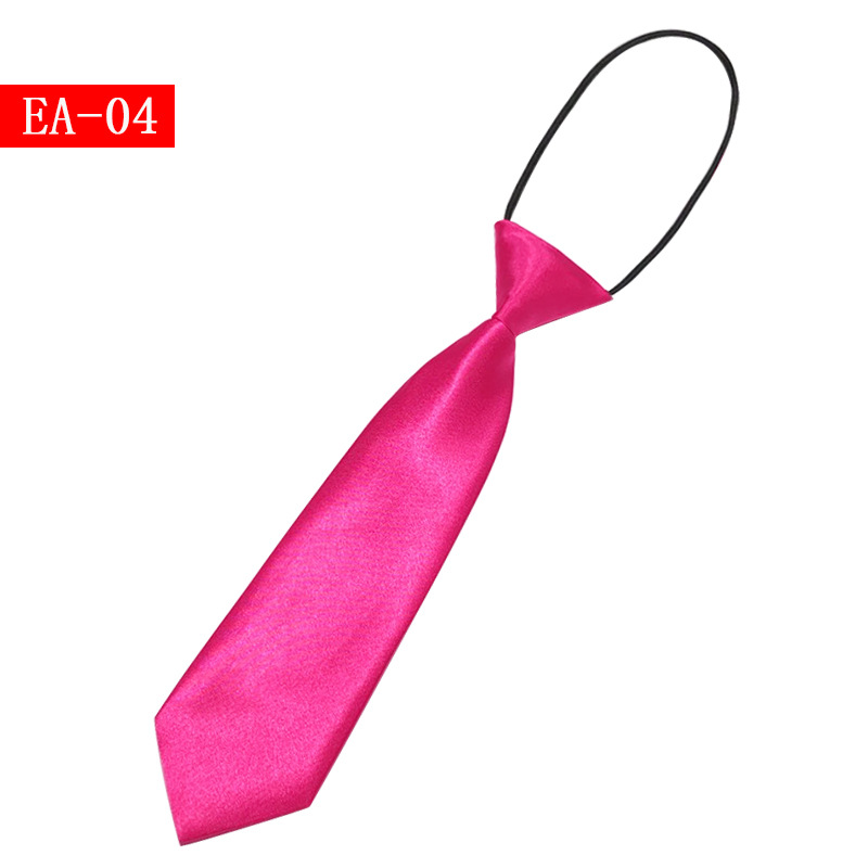 Picture of Children's solid color small tie boys and girls plain color short elastic belt baby children's children Primary School students Shengzhou manufacturers