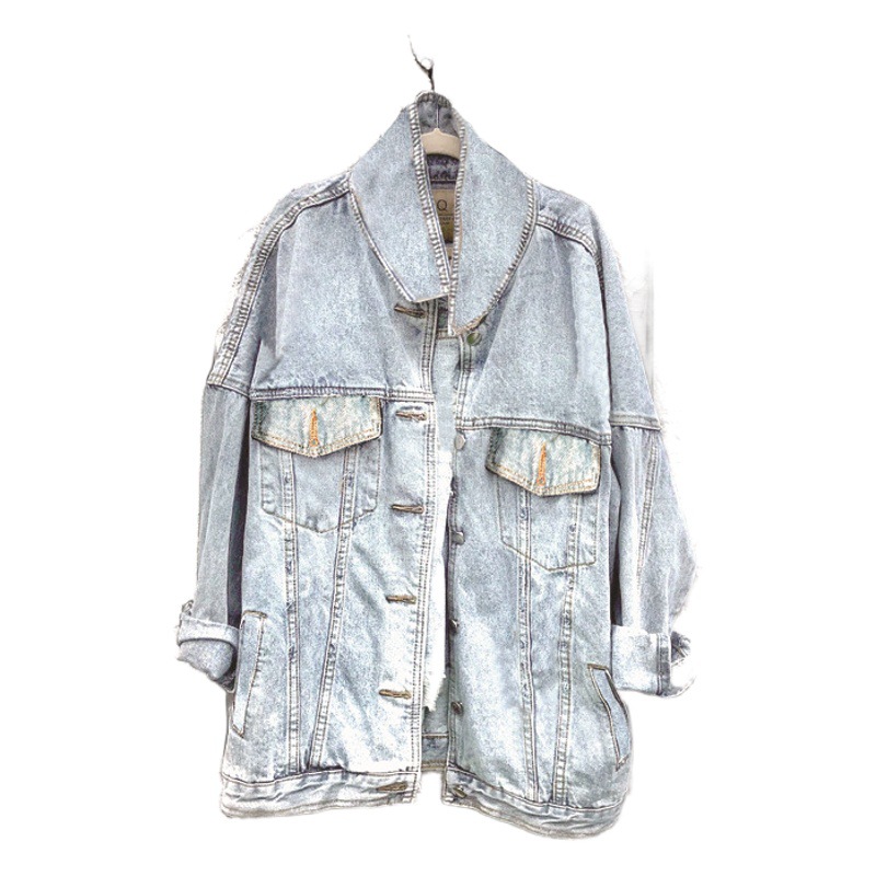 Picture of 2409 * Western Tribal Vintage Print Amazon Denim Jacket Denim Jacket Long Sleeve Lapel