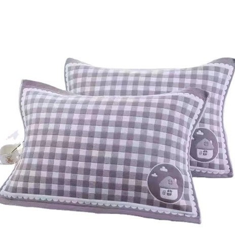 Picture of Household Three-layer High-grade Gauze Full Adult Extra Thickened Single Pillow Headscarf Sweat Absorbing Wholesale Cover Cotton Pillow Towel