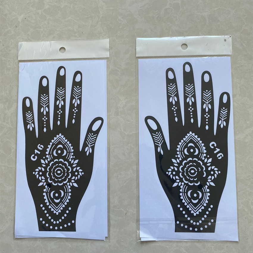 Picture of Dark Wind Hand Tattoo Palm Tattoo Template Hand Simulation Temporary Sticker Beautiful Original Hand Tattoo