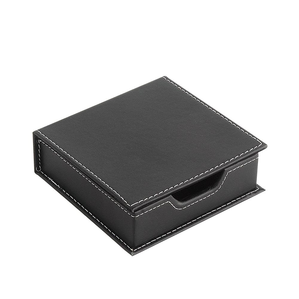 Picture of Business leather desktop sticky note storage box note box creative change key business card storage box office supplies