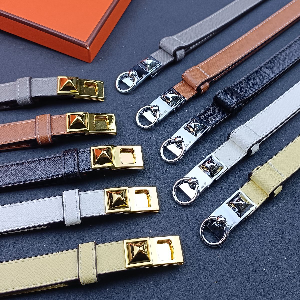 New H Brand Women's Genuine Leather Fashion Trendy Versatile Belt for Dresses and Jeans Ins Smooth Buckle Belt Wholesale