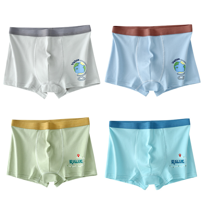 Picture of Youth underwear boys development period students junior high school students older children cotton boxer shorts development period plus size