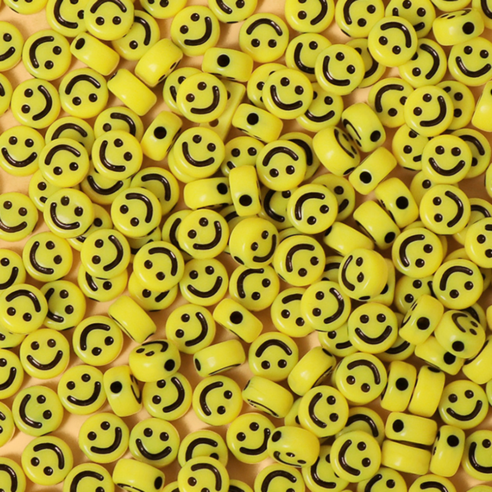 Picture of Accessories Acrylic 4*7 Smiley Beaded Beaded Handmade diy Material Bracelet Necklace Bracelet