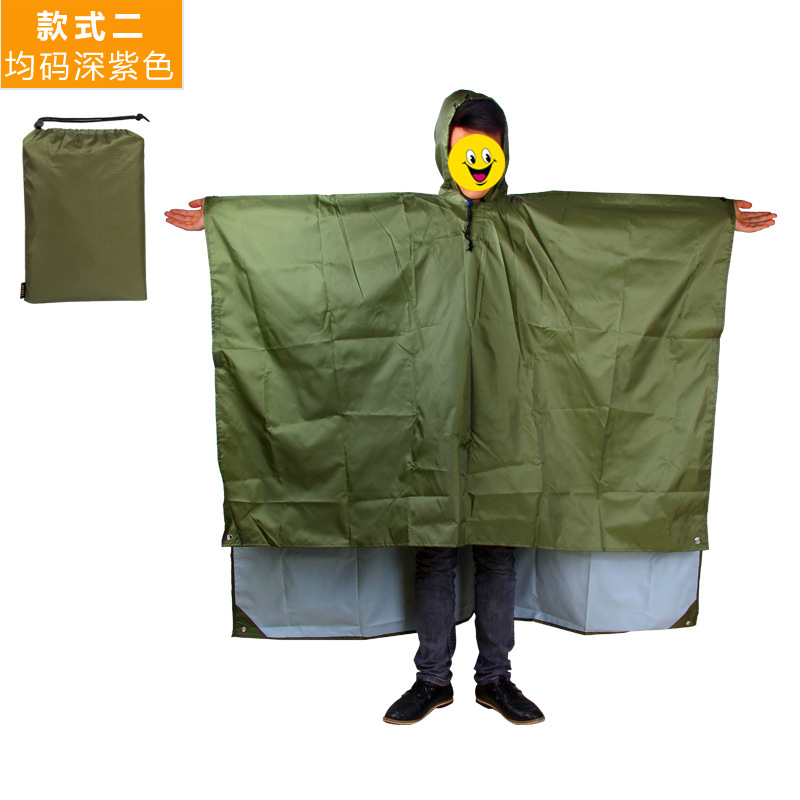 Picture of Three-in-one raincoat backpack outdoor mountaineering hiking conjoined poncho unisex multifunctional ultra-light foreign trade cross-border
