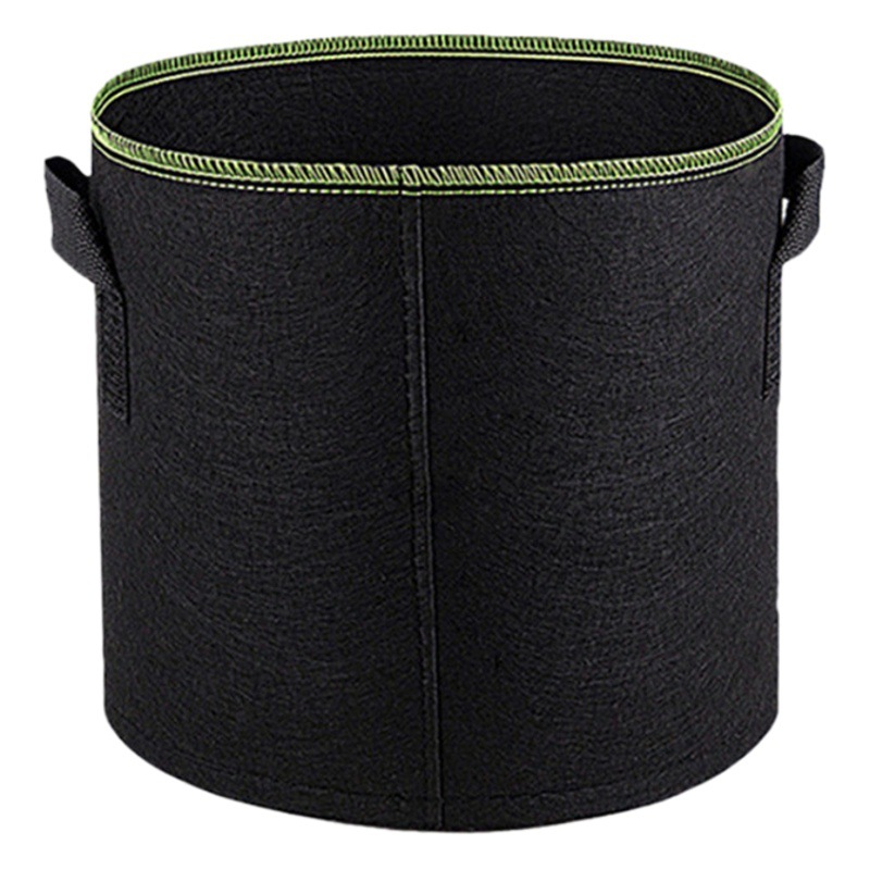 Felt planting barrel black lock edge non-woven plant flower planting bag felt vegetable planting bag garden beauty planting bag