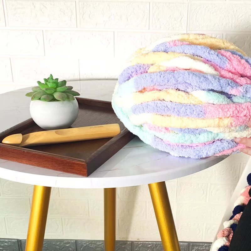 Picture of Cat Tail Super Thick Wool Group Handmade DIY Knitted Blanket Cat Nest Cushion Ice Line Finger Scarf Iceland Line
