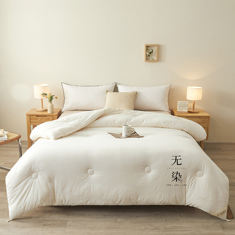 Picture of Class A raw cotton soybean quilt cotton thickened warm autumn and winter cotton quilt non-dyed soybean fiber quilt core wholesale
