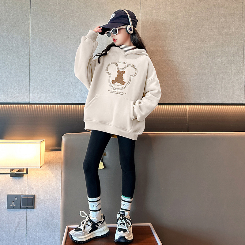 Picture of Girls' sweater 2025 new style children's clothing spring hooded children's suit children's clothes spring and autumn two-piece set