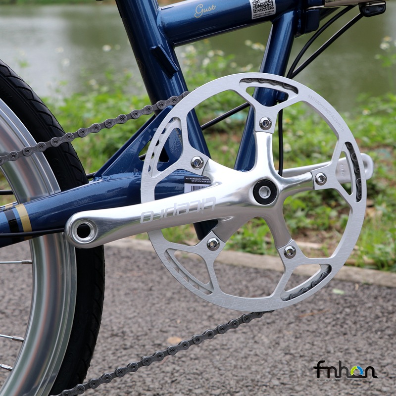 Picture of Popular Fnhon folding bicycle FGD2018 ant leg retro chrome molybdenum steel frame 20 inch disc brake 451 wheel set