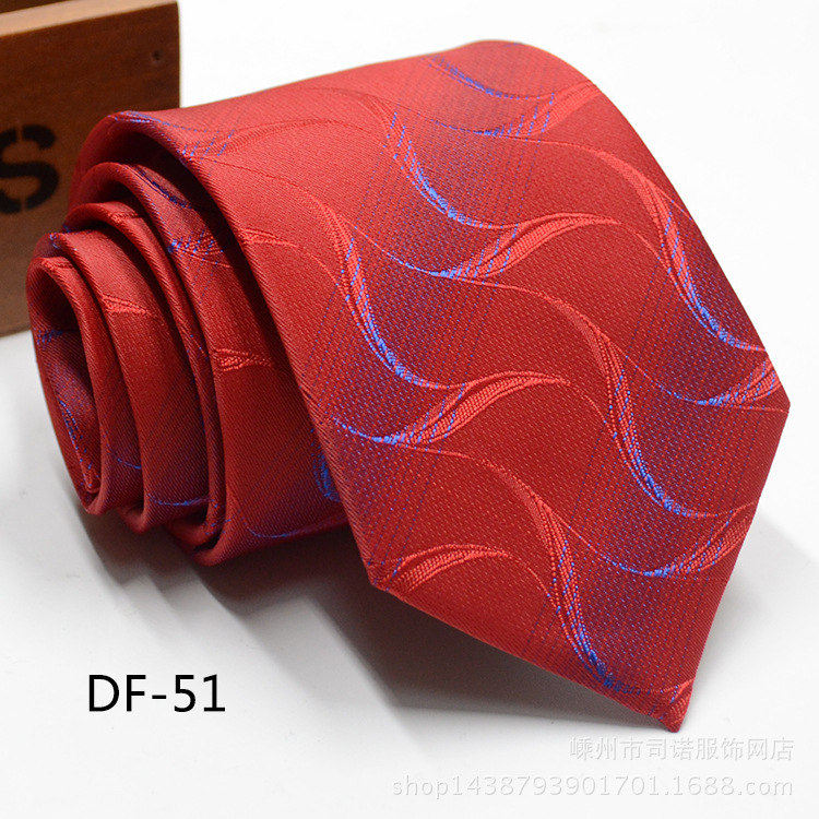 Picture of Tie business formal men's tie polyester yarn Arrow 8cm business tie