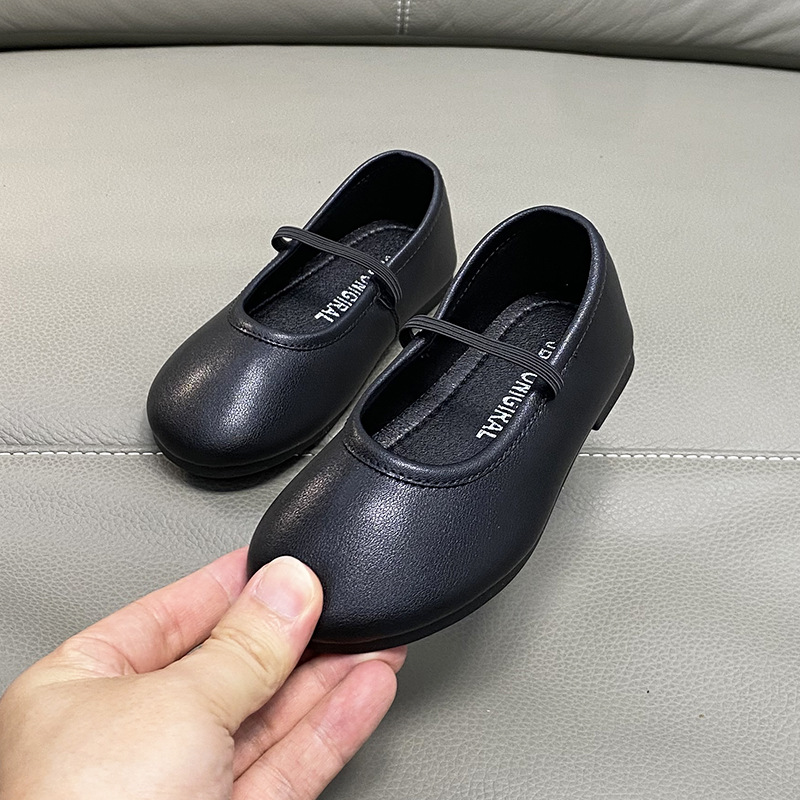Picture of Girls' Flats, Small Leather Shoes, 2025 Autum New Shoes, Soft Soles, Simple and Versatile, Girls' Granny Shoes, Korean Princess Shoes