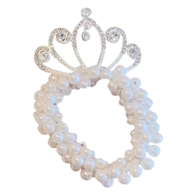 Picture of Crown headdress children's little princess headband 2023 Korean style new bead flower little girl hair tie balls