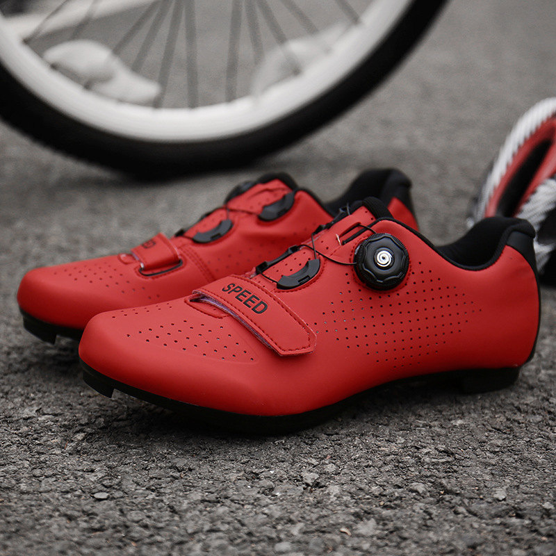 New Lockable Cycling Shoes for Men and Women, Road Cycling Shoes, Power-Assisted Racing Shoes, Hard-Soled Cycling Lock Shoes