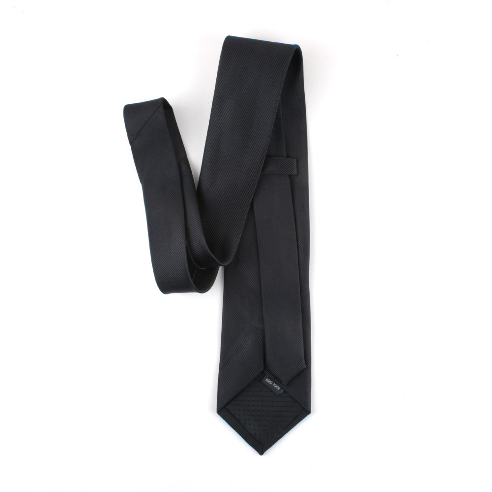 Picture of Men's tie cross-border polyester silk 8cm dress solid color fine thread jacquard collar pole spot wholesale one