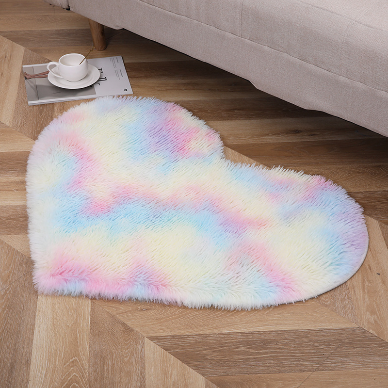 Picture of Modern Simple Silk Fool Love Carpet Bedroom PVpile Carpet Living Room Balcony Plush Mat Cross-border Supply