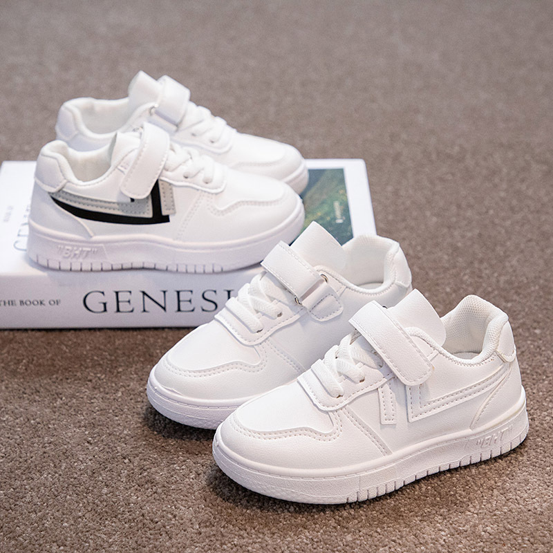 Children's Shoes Children's Board Shoes Spring and Summer New Campus White Shoes Students Breathable Mesh Soft Bottom White School recommend