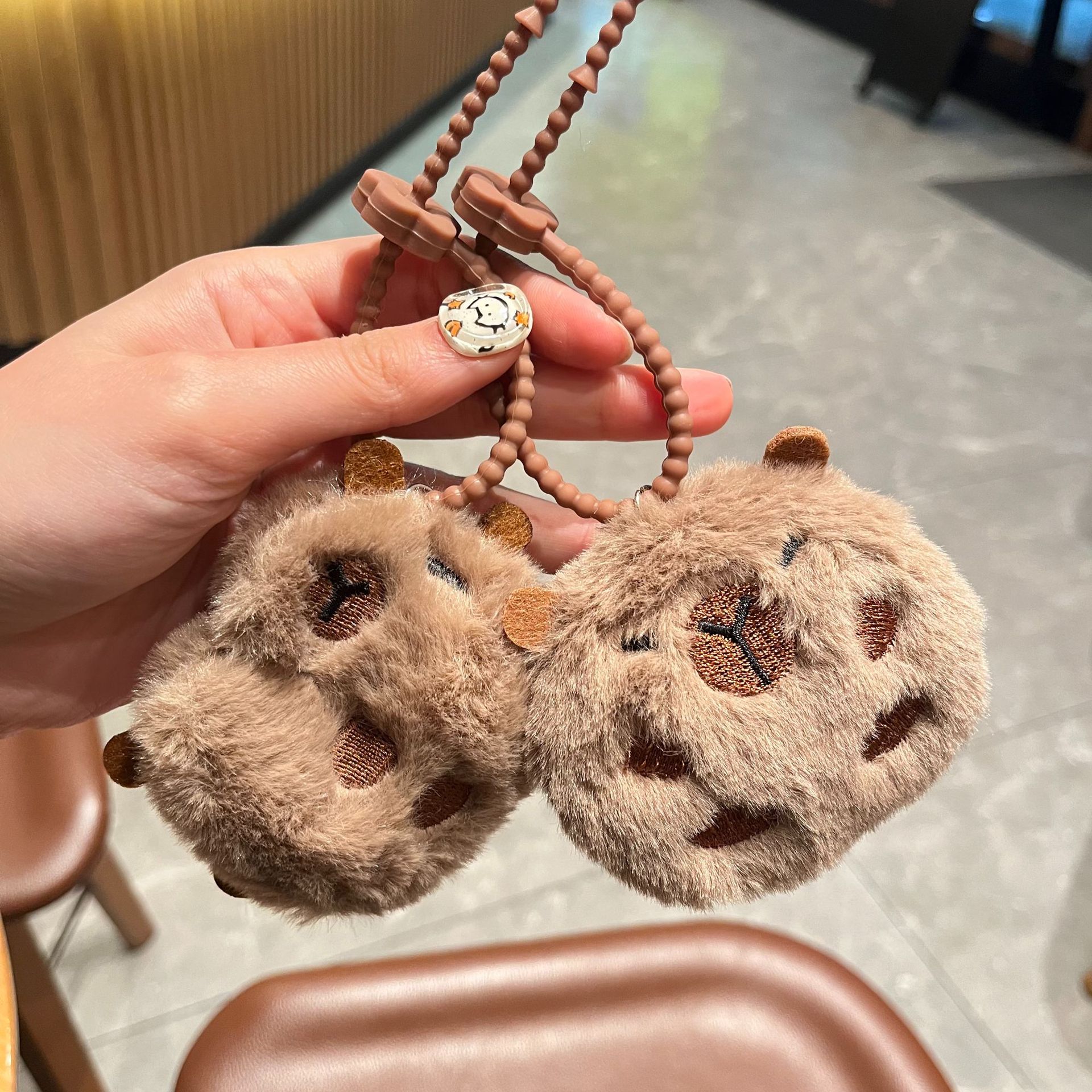Capibala Plush Keychain Capybara Doll Bag Pendant Doll Cartoon Doll Gift Same Style as Little Red Book