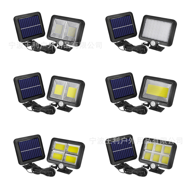 Separates Solar 56Led Sensor Wall Light 100Cob Separate Indoor and Outdoor Garden Light Garage Light