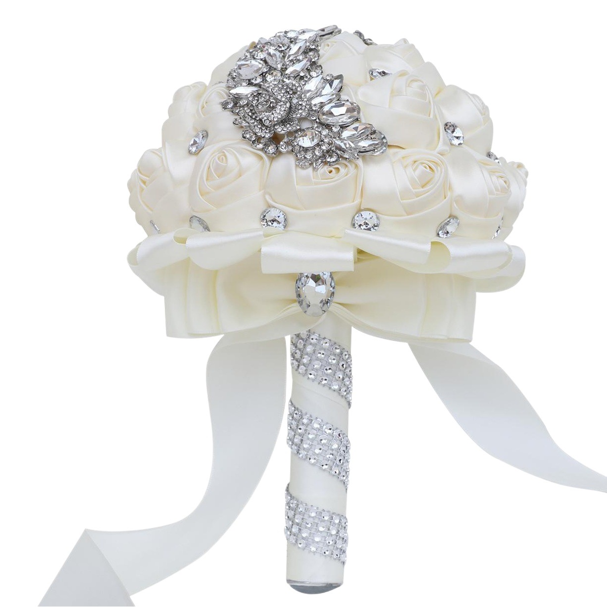 Bride holding flower wedding ribbon holding flower bouquet Diamond holding flower wedding supplies W445