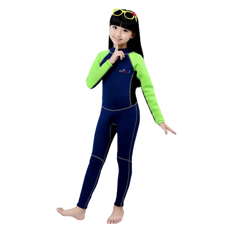 Children's Swimwear Boys' and Girls' Long Sleeve Warm Thickened Cold-proof Diving Suit Autumn and Winter Thermal Insulation Diving Swimming Suit