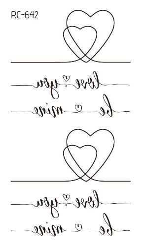 Picture of Ricklon Cross-border Waterproof Valentine's Day Tattoo Sticker Couple Confession Small Fresh Tattoo Sticker Wholesale Tattoo