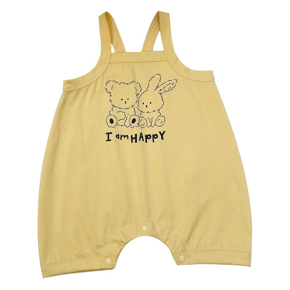 Baby Summer Clothes New Camisole Vest Rompers for Boys and Girls Thin Breathable Cotton Comfortable Cartoon Rabbit Jumpsuit