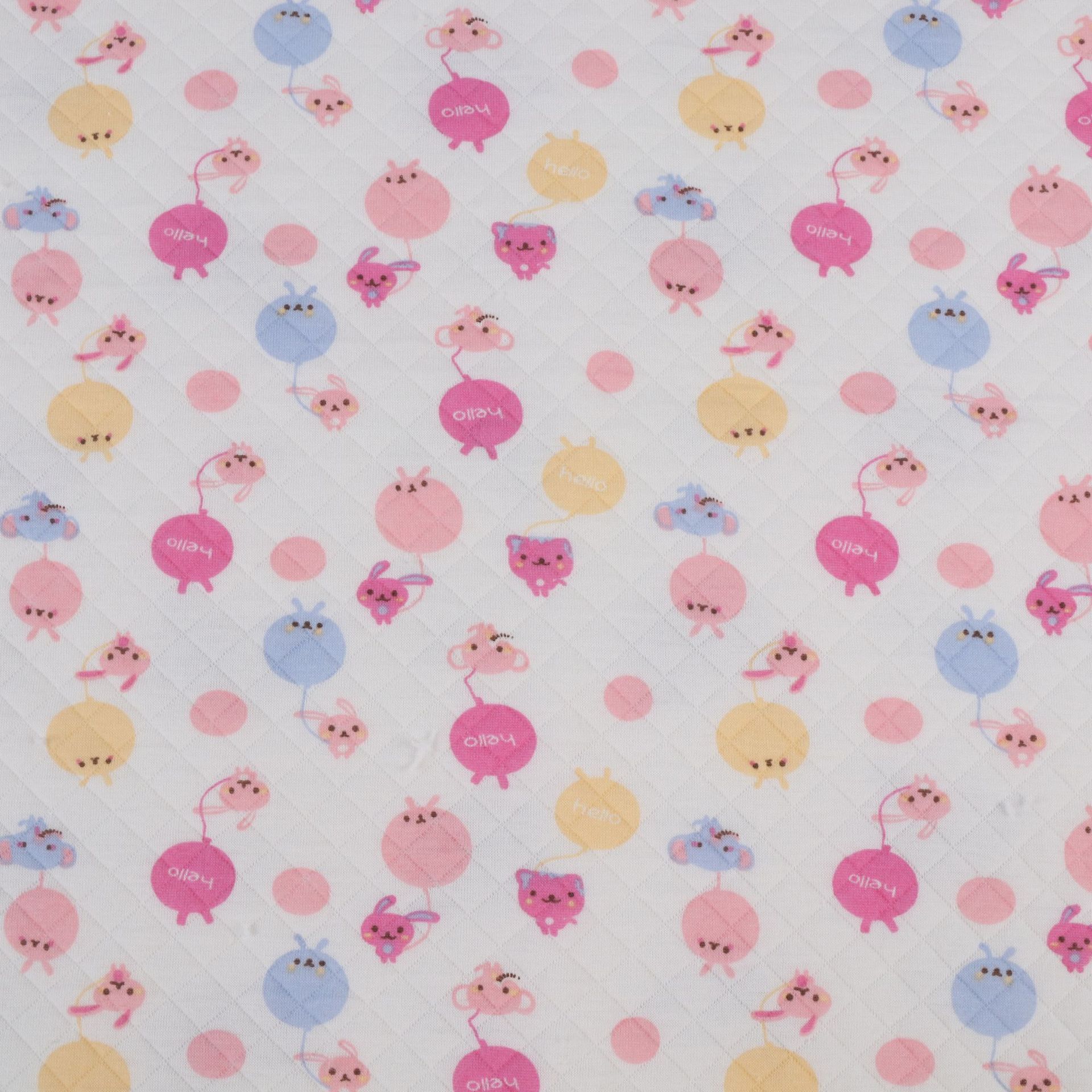 Picture of Kg price autumn and winter baby clip cotton-padded jacket sleeping bag home clothing fabric 320g knitted printed air layer clip cotton