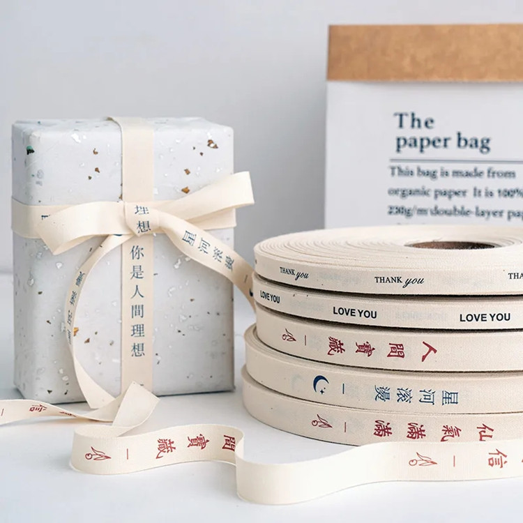 Manufacturers produce Ping An Joy Blessing Language Retro Canvas Strip ins Style Inspirational Good Luck Simple Creative Decorative Belt