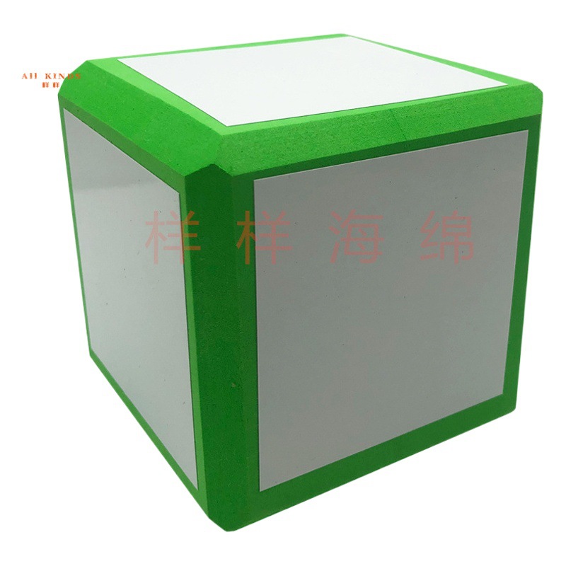 Water writing eva dice erasable foam dice easy to wipe graffiti eva cube R rounded Tetris supply