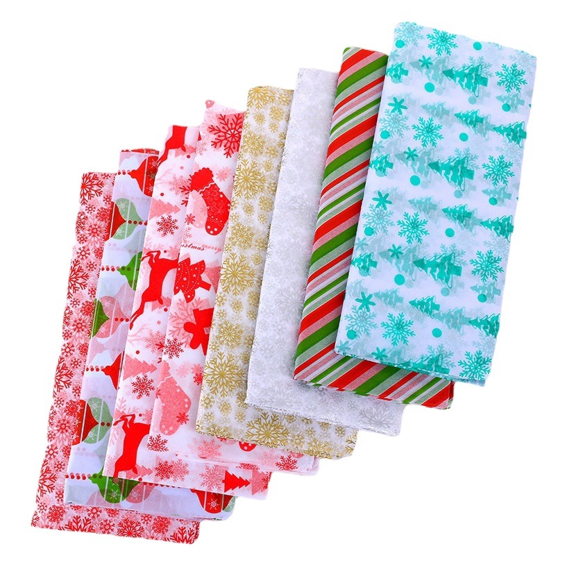 Cross-Border Direct Supply of Christmas Series Wrapping Paper, 10 Sheets of Pearlescent Paper, Thin Sheets, Copy Paper, Foldable and Bagged with a Glitter Design