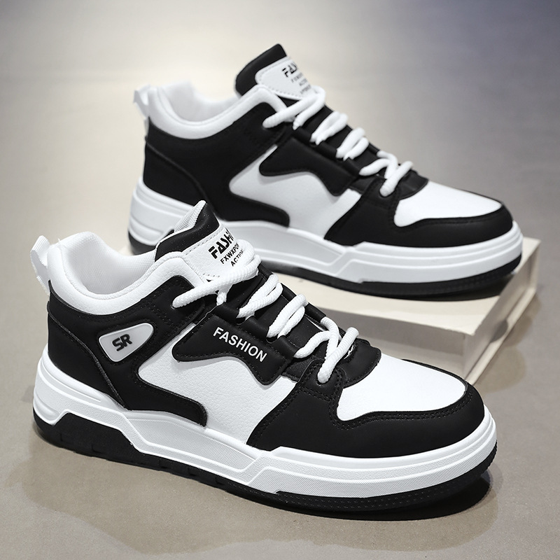 Men's Shoes High-top Shoes Autumn New Men's sneaker Trend All-match White Shoes Student Board Shoes Men's Round Head Orders
