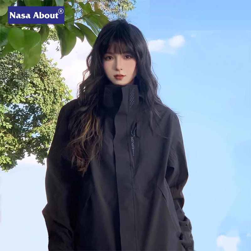 NASA Joint Jacket Women's Spring and Autumn Windproof Waterproof Men's Jacket Winter Three-in-One Removable