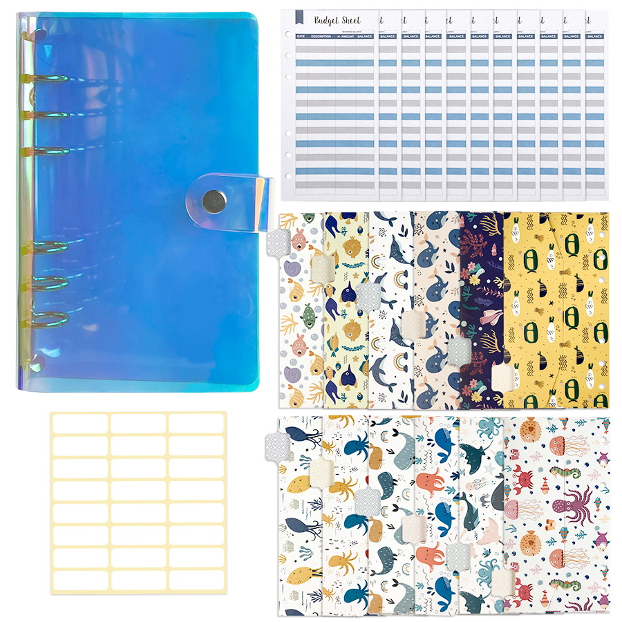 Picture of Cross-border budget envelope suit creative ocean pattern bookkeeping expenditure cash western pp envelope card wholesale.
