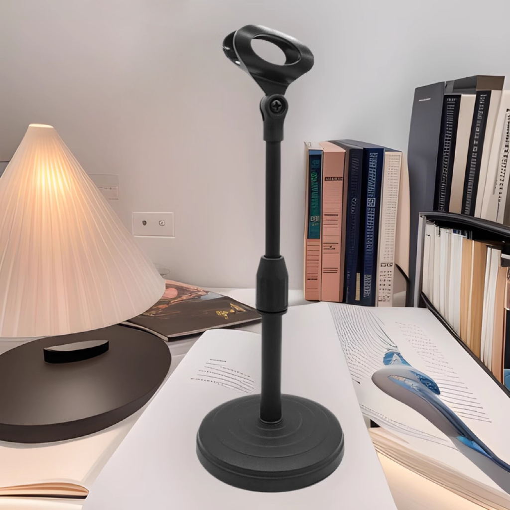 Desktop Microphone Stand Anchor Live Conference Speech Multi-Functional Universal Free Retractable Disc Microphone Stand
