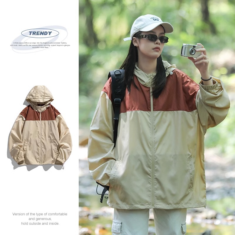 Picture of New Fashion Mountain Style Sun Protection Clothing Women's Summer Thin UV Protection Coat Sun Protection Clothing Ice Silk Outdoor Skin Clothing