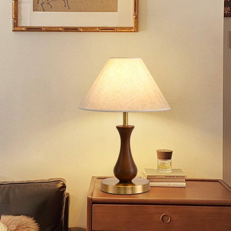 Picture of Grand View Garden Bedside Lamp Table Lamp Simple Modern Advanced Sense Bedroom Study Warm American Light Luxury Retro Atmosphere Lamp