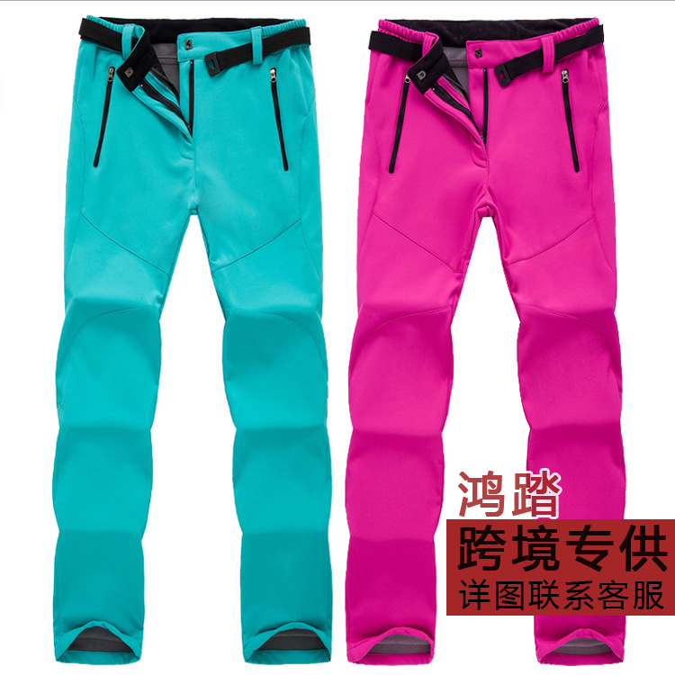 Rush Pants Women's Fleece Pants Men's Large Size Outdoor Soft Case Pants Windproof Breathable Autumn and Winter Fleece Mountaineering Pants