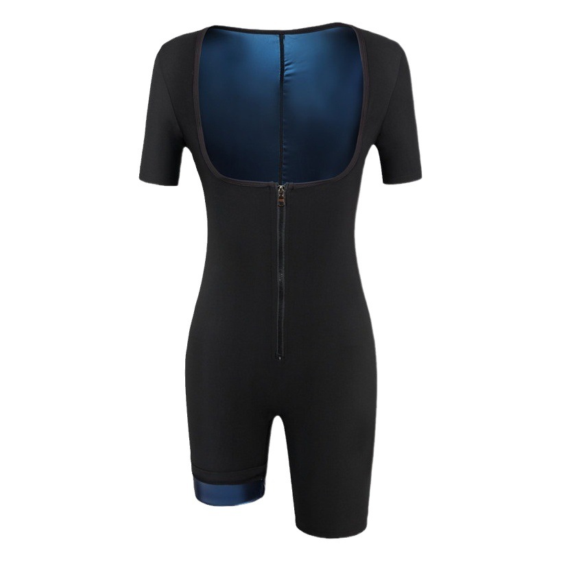 Amazon Women's Running Fitness Sweat Suit Cross-border Shaping Body Shaping Dress European and American Sports Body Shaping Dress